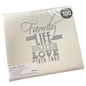 NEW Recollections 12x12 Scrapbook Album 100 Pages Family Life Love Linen Cover